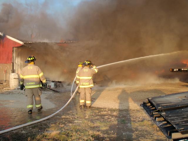 Jim Kennedy barn fire, November 17, 2010